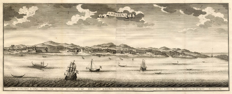 Historische afbeelding van Amboina, 18e eeuw