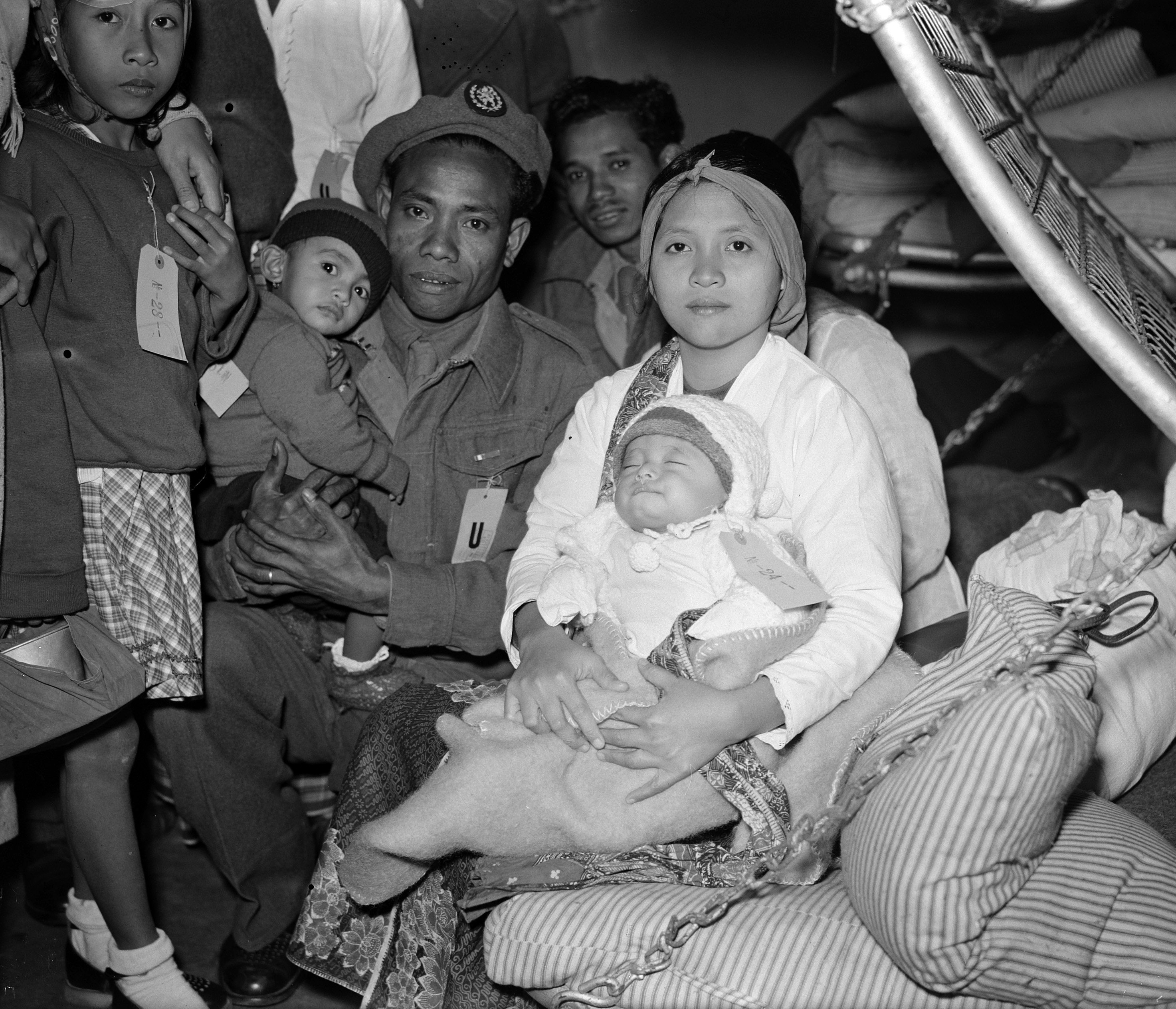 Aankomst Kota Inten met Molukse KNIL-militairen in Rotterdam, 22 maart 1951